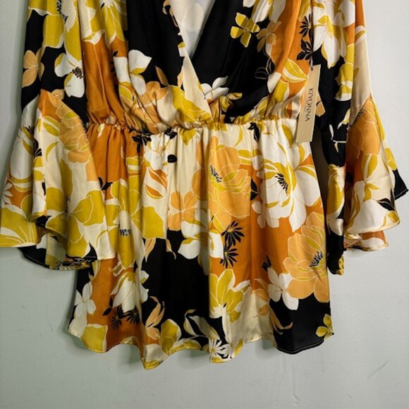 Kiyonna Plus Size Women's Floral Floral Blouse Size 0X / 10-12 NEW!!!! - Picture 3 of 6